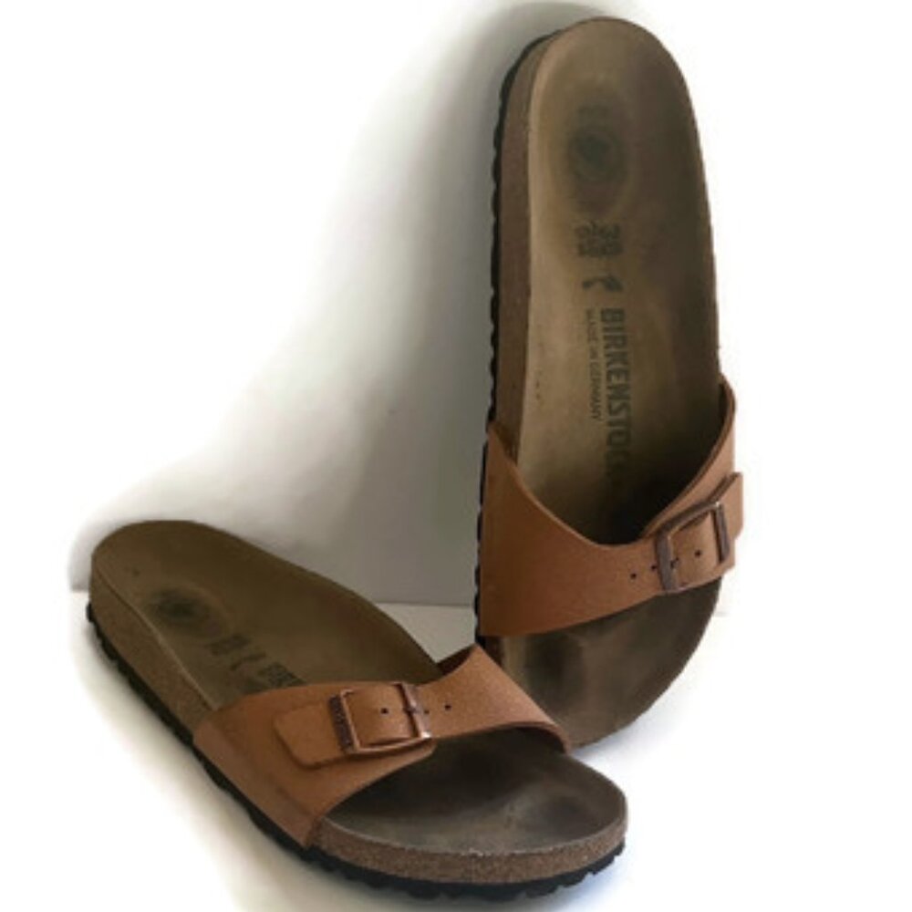Birkenstock Tan Slide Sandals